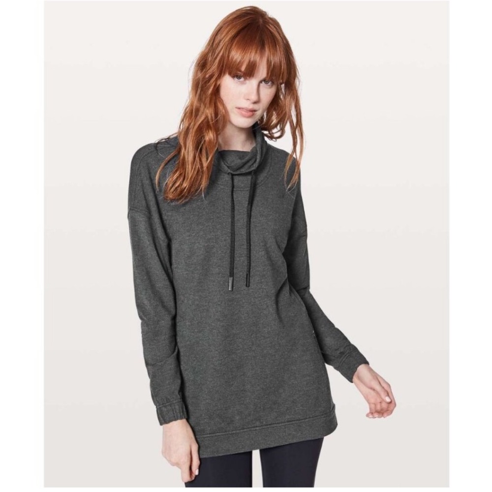 Lululemon Twisted & Tucked Long Sleeve Heathered‎ Grey 6